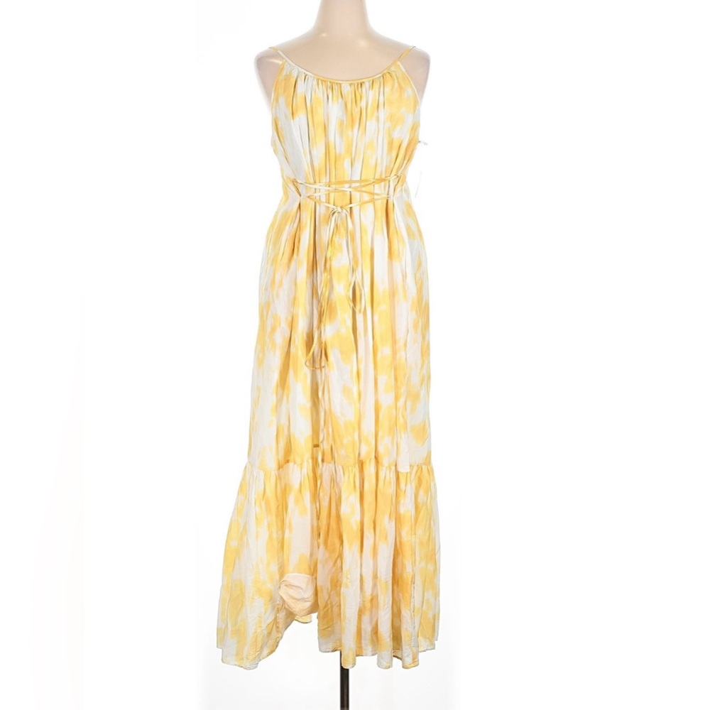 Nordstrom Yellow and White Tie-Dye Maxi Dress
